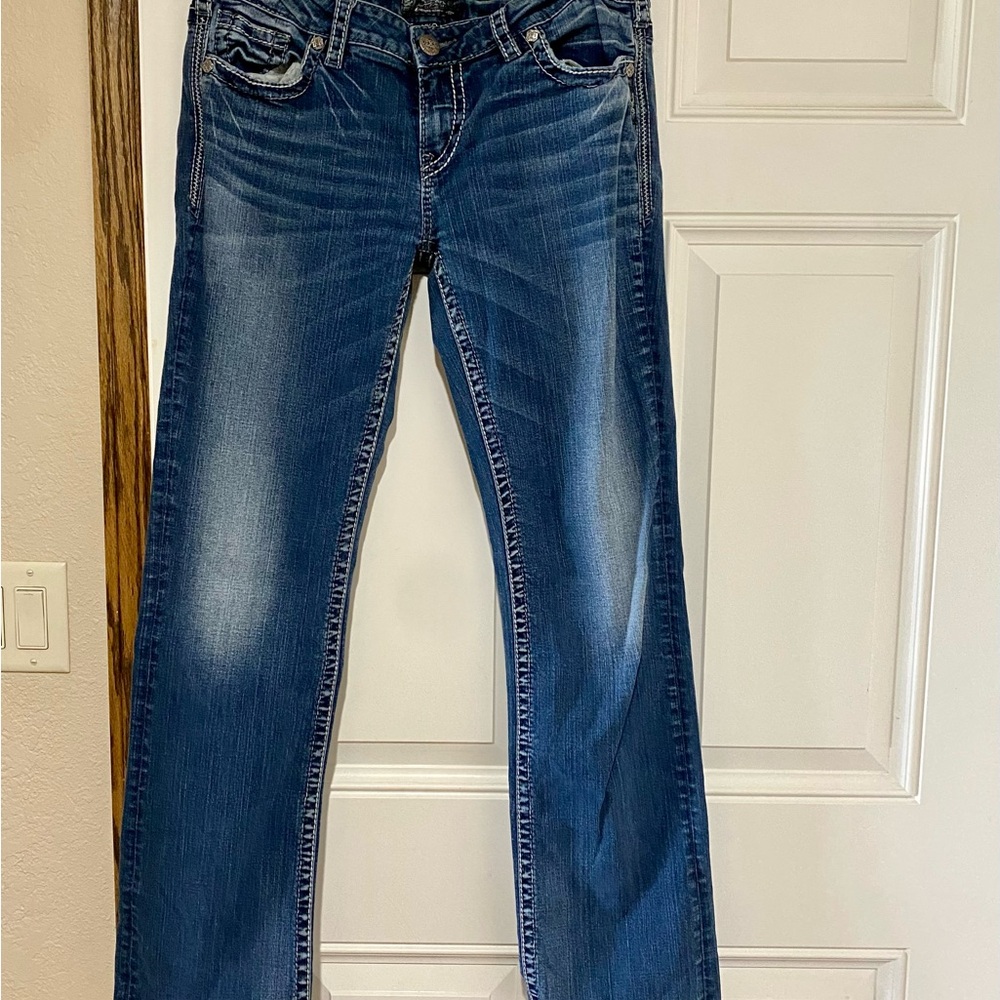 Silver Aiko Jeans Women’s Dark Blue Bootcut Denim
